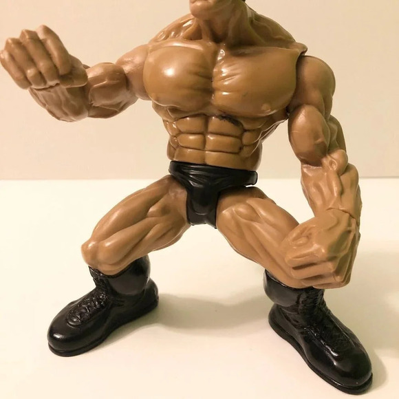 1999 Jakks Pacific WWE WWF  Maximum Sweat The Rock Loose Action Figure - Picture 3 of 9